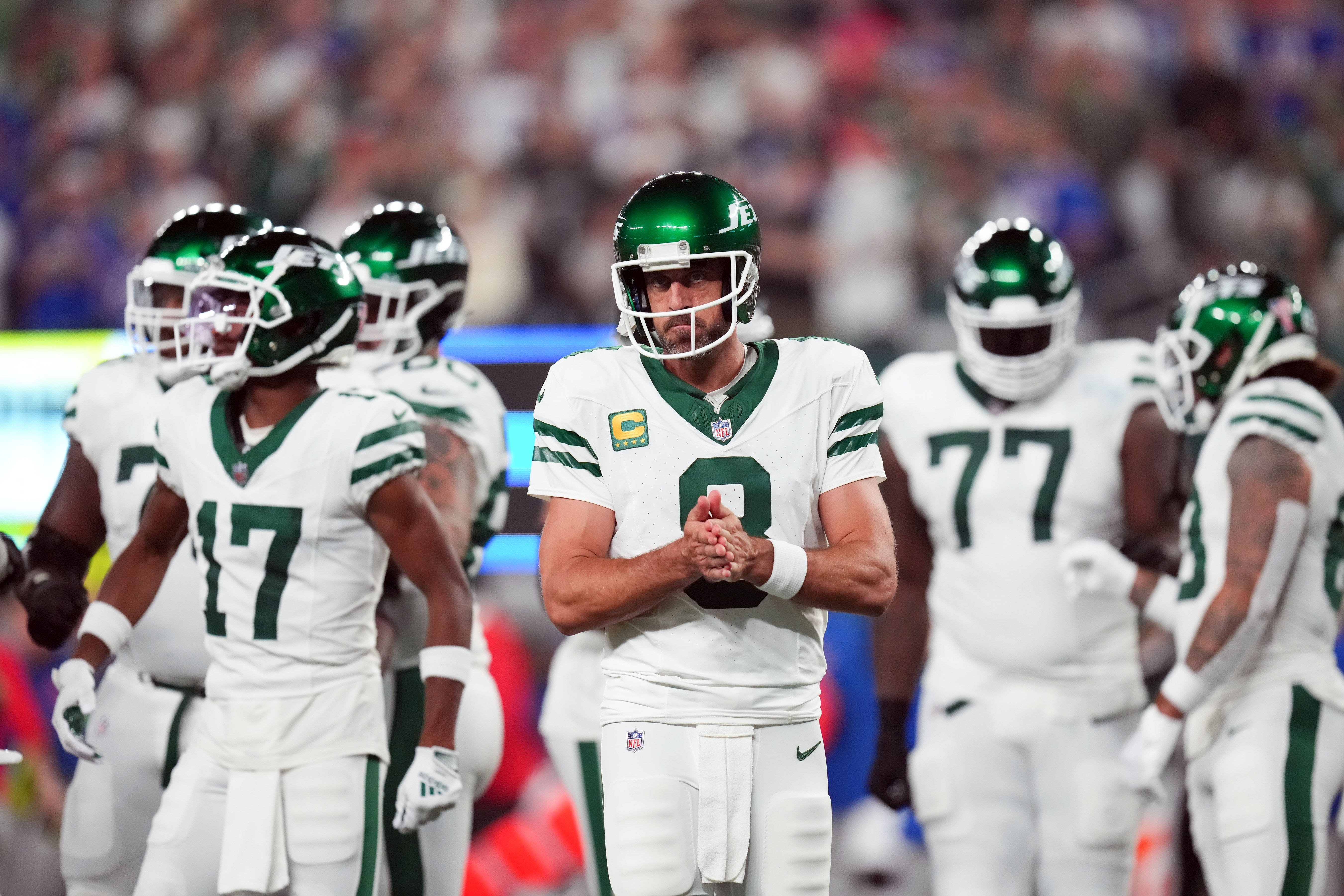 Jets' QB Aaron Rodgers (8)